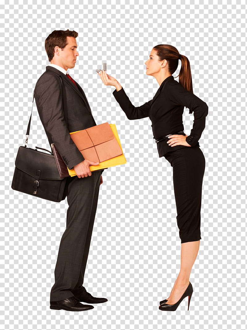 Ryan Reynolds y Sandra Bullock , woman showing thing to man transparent background PNG clipart