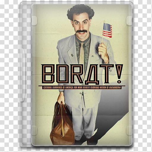 Movie Icon , Borat, Borat! DVD case transparent background PNG clipart