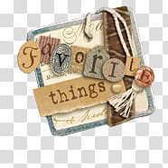 , favorite things text transparent background PNG clipart