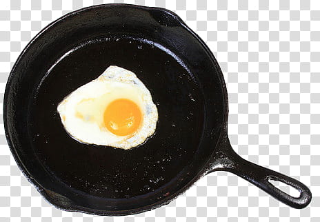 sunny side egg on cooking pan transparent background PNG clipart