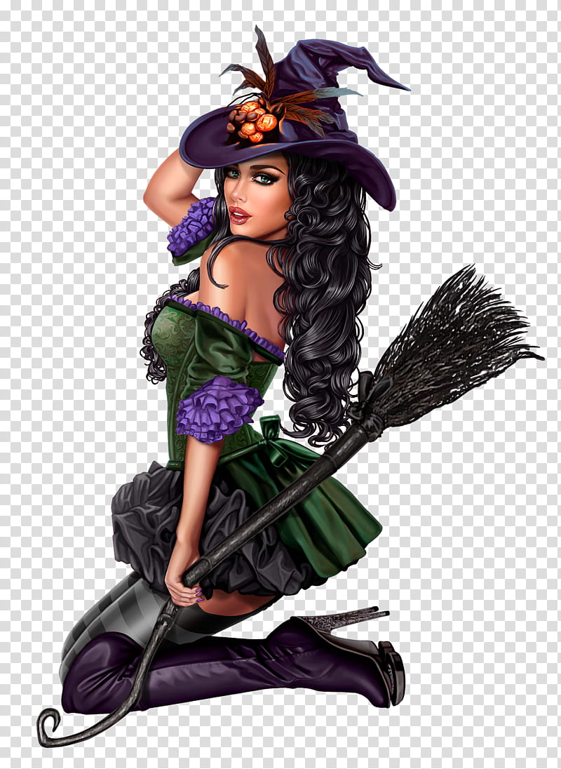 Witch, Witchcraft, Woman, Magic, Character, Girl, Warlock, Female transparent background PNG clipart