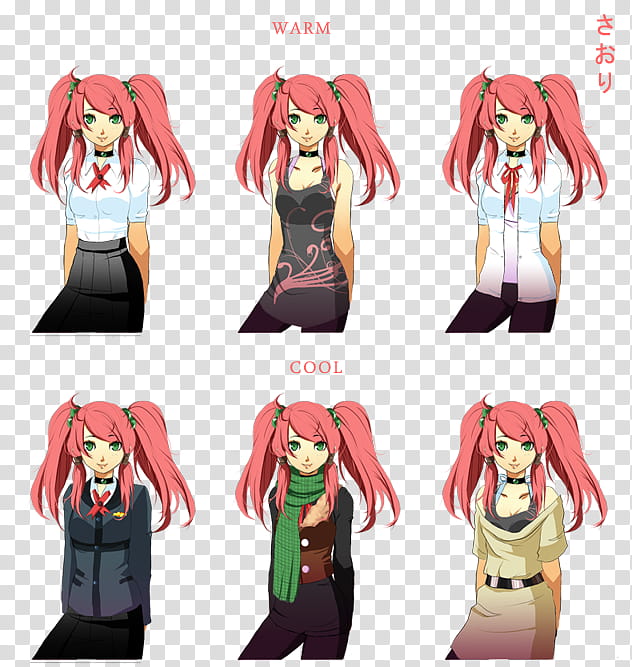 Persona Saori, girl anime character transparent background PNG clipart