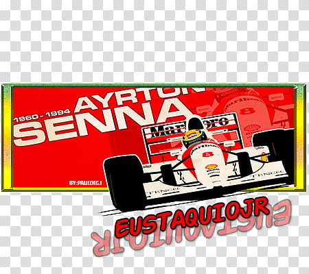 Sign Ayrton Senna transparent background PNG clipart