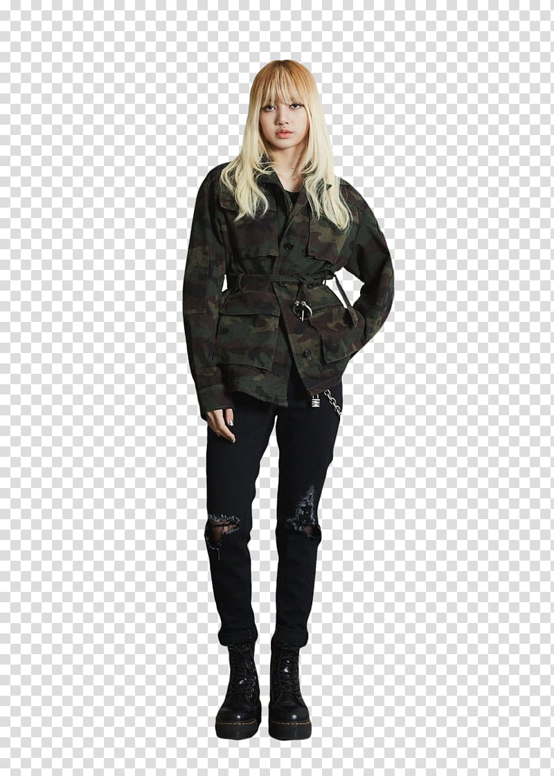 Lisa BLACKPINK, Lisa of BlackPink wearing black jacket transparent background PNG clipart