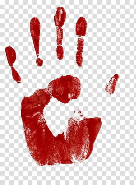 Hospital ByunCamis, red bloody handprint transparent background PNG clipart
