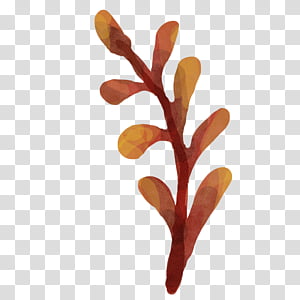 watercolor vintage flowers 15, brown and orange leaf illustration transparent background PNG clipart thumbnail