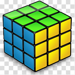 Solved Rubik Cube transparent background PNG clipart