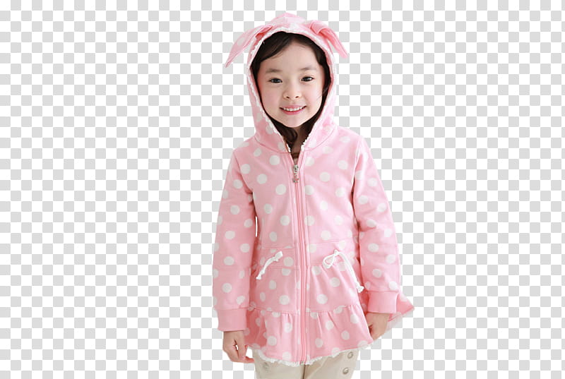 RENDER Ulzzang Kid, toddler in pink hoodie transparent background PNG clipart