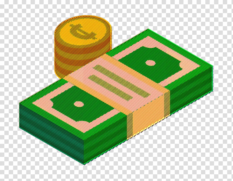 Money icon Ecommerce icon, Green, Yellow, Toy Block, Games transparent background PNG clipart