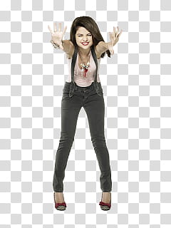 Varia, Selena Gomez in black skinny jeans transparent background PNG clipart