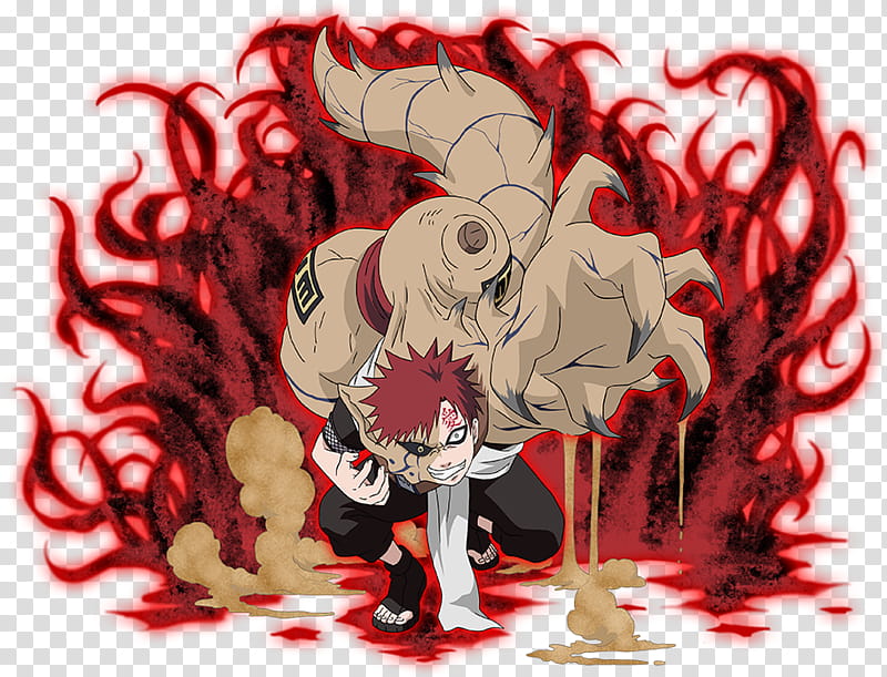 Gaara Jinchuriki of the One Tailed Shukaku transparent background PNG clipart