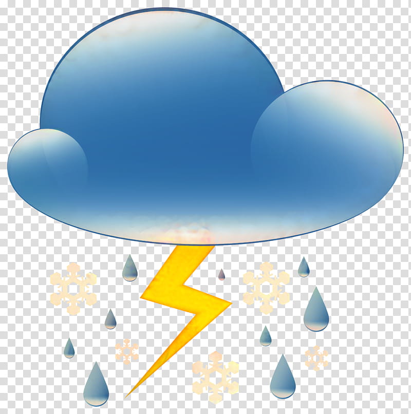 Rain Cloud, Weather Forecasting, Snow, Thunder, Hail, Rain And Snow Mixed, Blue, Heart transparent background PNG clipart