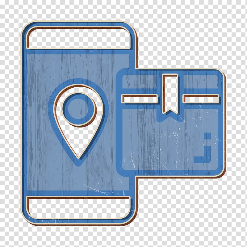 Smartphone icon Logistic icon Shipment icon, Symbol, Electric Blue, Logo transparent background PNG clipart