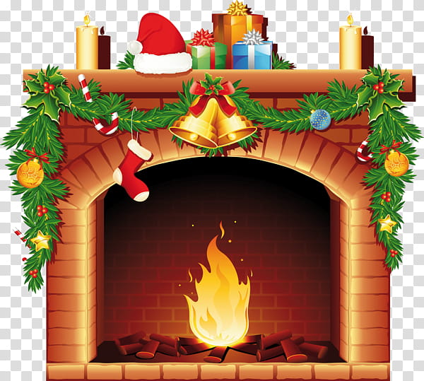 Christmas Tree, Santa Claus, Fireplace, Christmas Day, Chimney, Interior Design Services, Chimney Fire, Party transparent background PNG clipart