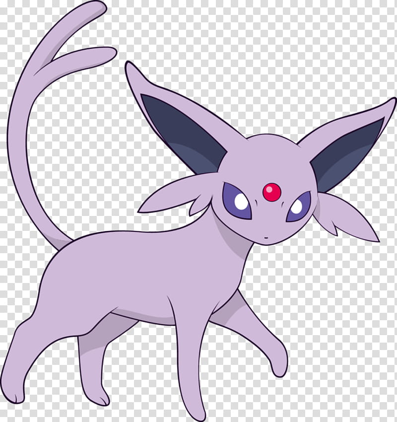 Eveelution Espeon, pink Pokemon character transparent background PNG clipart
