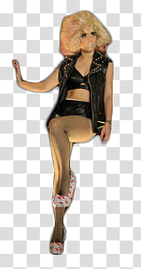 Lady Gaga Markus Klinko and Indrani, woman wearing black leather vest transparent background PNG clipart