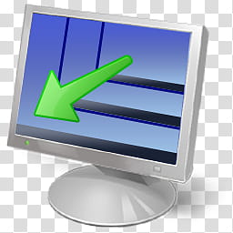 Windows Live For XP, gray flat screen computer monitor illustration transparent background PNG clipart