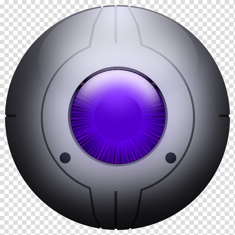 GLaDOS Icons, Glados_Ball_Purple, round gray and purple camera illustration transparent background PNG clipart