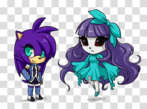 Violet chibis transparent background PNG clipart thumbnail