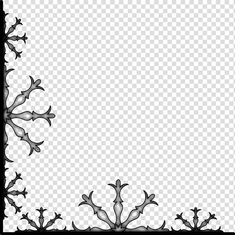 Christmas corners, black flower transparent background PNG clipart