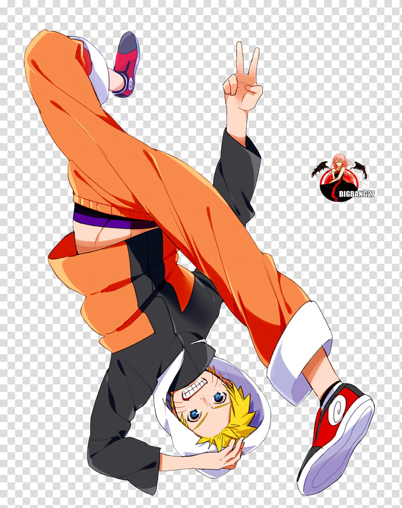 Uzumaki Naruto Naruto render , Naruto back flip illustration transparent background PNG clipart