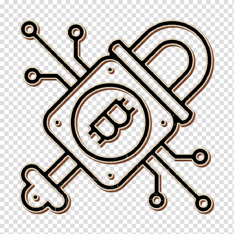 Cryptography icon Bitcoin icon Blockchain icon, Line Art, Auto Part transparent background PNG clipart