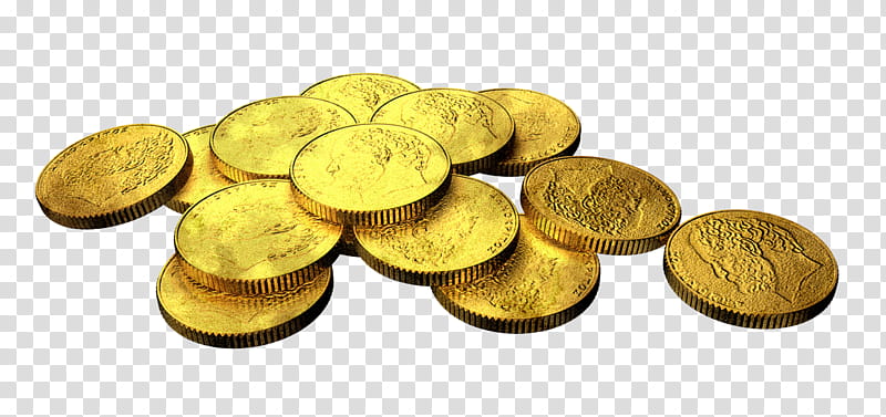 MB Golden Coins, pile of gold-colored coins transparent background PNG clipart