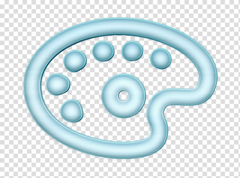 aqua blue circle, Color Icon, Paint Icon, Palette Icon transparent background PNG clipart