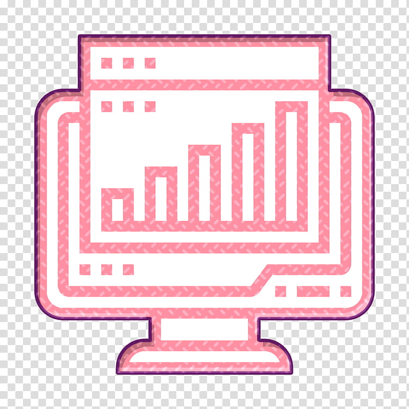 Data analytics icon Programming icon Chart icon, Text, Pink, Line, Magenta, Logo, Label, Signage transparent background PNG clipart