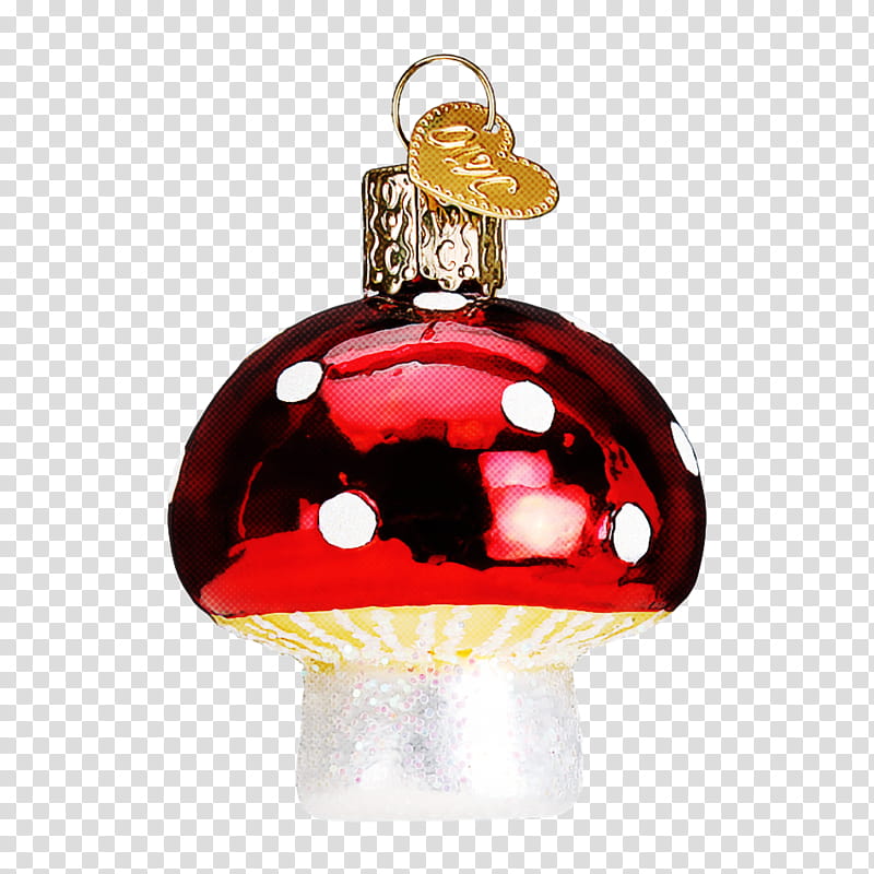 Christmas ornament, Mushroom, Red, Holiday Ornament, Pendant, Jewellery transparent background PNG clipart