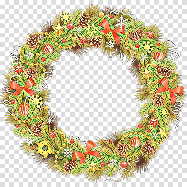 Cartoon Christmas Tree, Cartoon, Wreath, Christmas Day, Garland, Christmas Ornament, Rudolph, Christmas Decoration transparent background PNG clipart