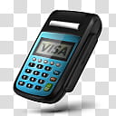 Pos Machine Icons, visa-, black and blue receipt printer transparent background PNG clipart
