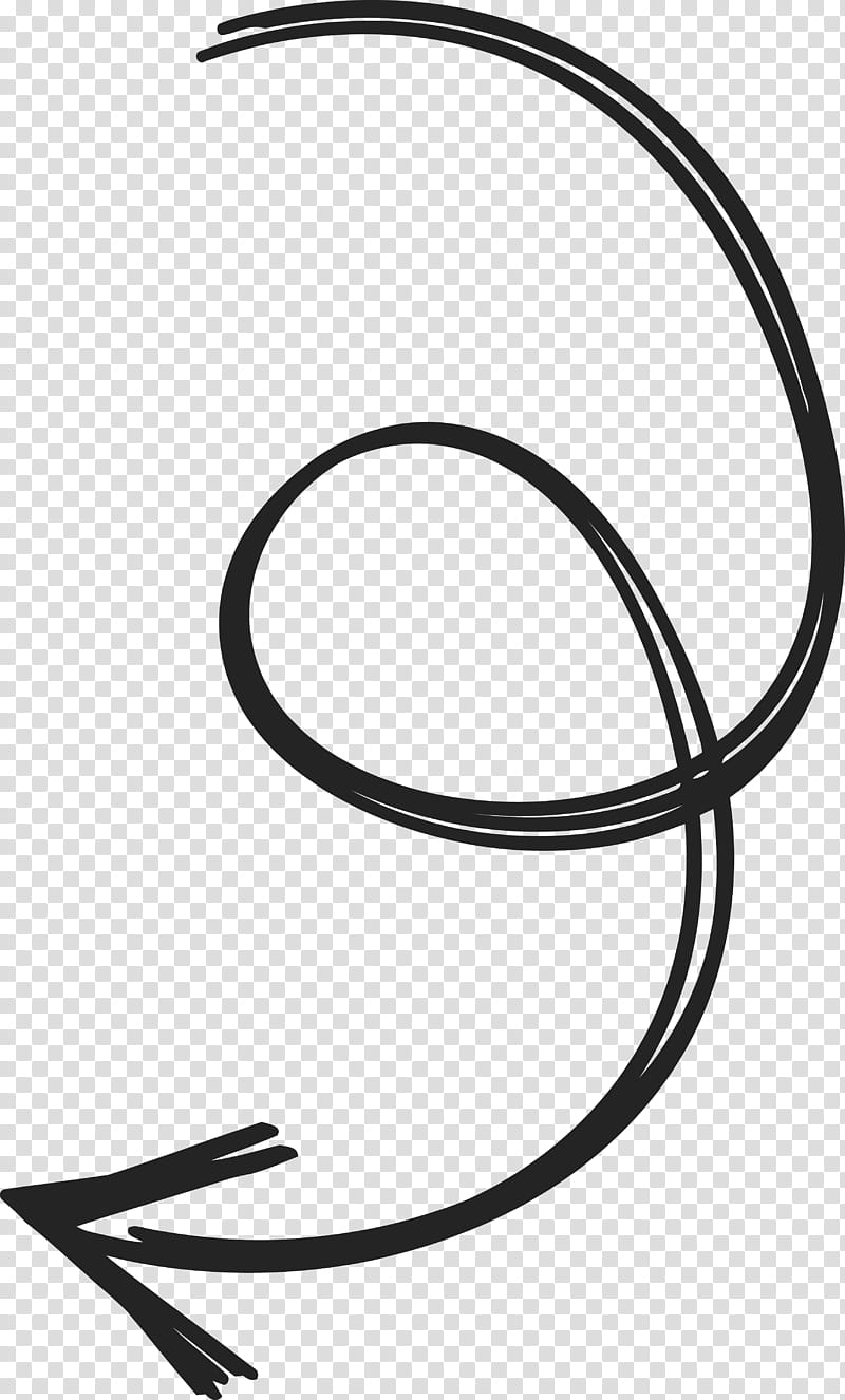 hand drawing curly arrow with a knot, Coloring Book transparent background PNG clipart