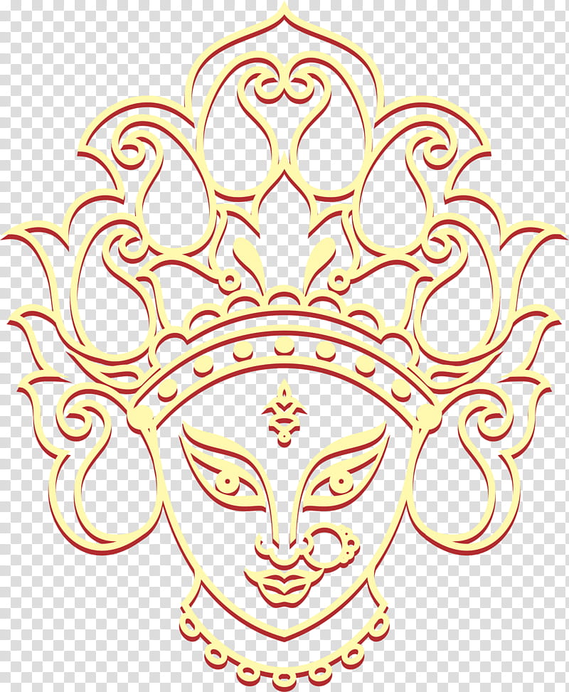 Flower Line Art, Kali, Durga, Navaratri, Durga Puja, Kadampuzha Devi Temple, Dandiya Raas, Parvati transparent background PNG clipart