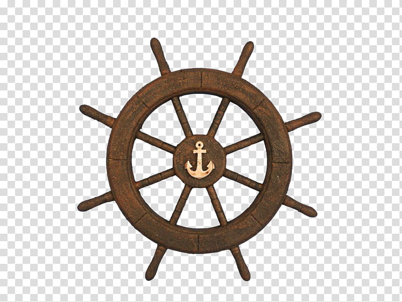 Pirates, brown and gold-colored ship wheel art transparent background PNG clipart