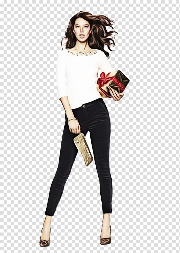 Jeans, Model, Logo, Emily Didonato, Clothing, White, Shoulder, Leggings transparent background PNG clipart