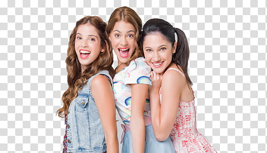 Violetta, three women looking at camera while smiling transparent background PNG clipart