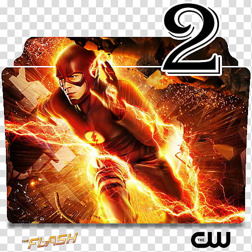 The Flash series and season folder icons, The Flash S transparent background PNG clipart
