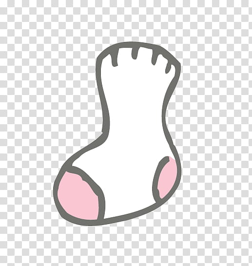 Ba, white and pink sock drawing transparent background PNG clipart