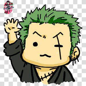 Zoro One Piece Chibi transparent background PNG clipart