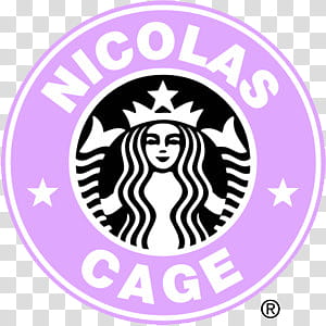 Starbucks Logos s, Starbucks Nicolas Cage art transparent background PNG clipart