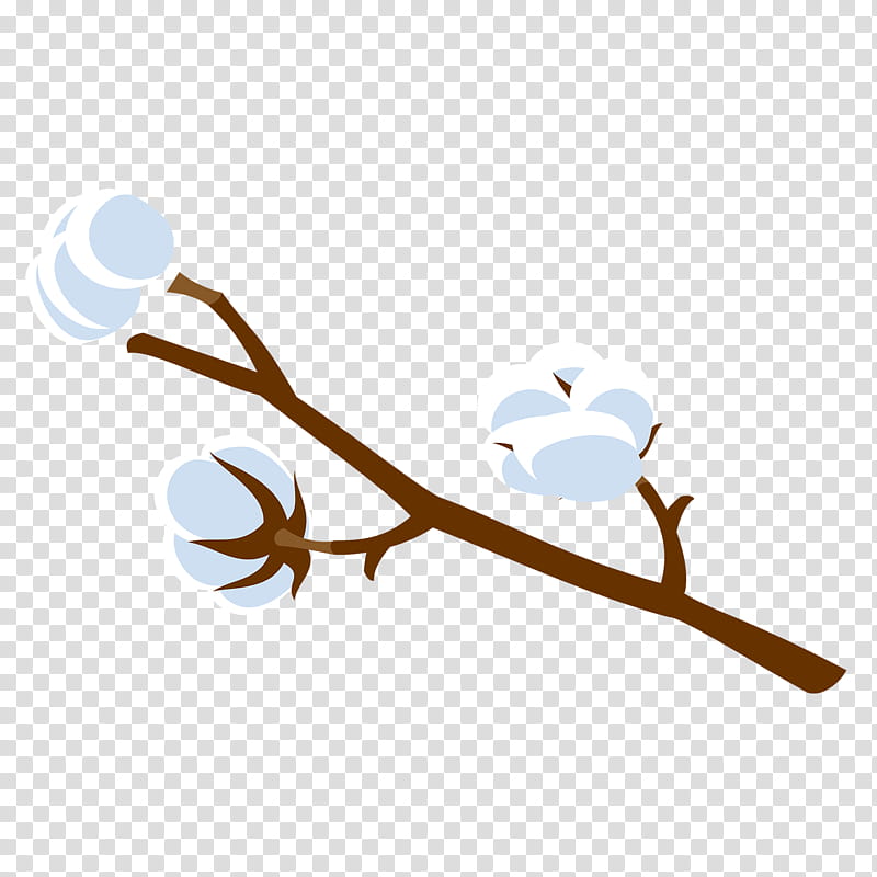 Twig, Cotton, Branch, Leaf, Plant, Flower transparent background PNG clipart