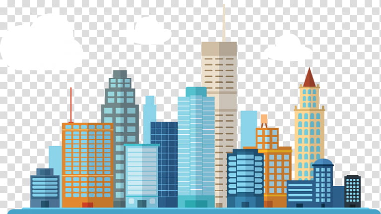 City Skyline Silhouette, Building, Cartoon, Drawing, Building Design