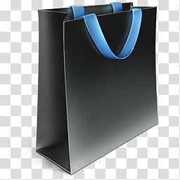 Shopping bag icon WD, bag_x, black and blue handbag transparent background PNG clipart