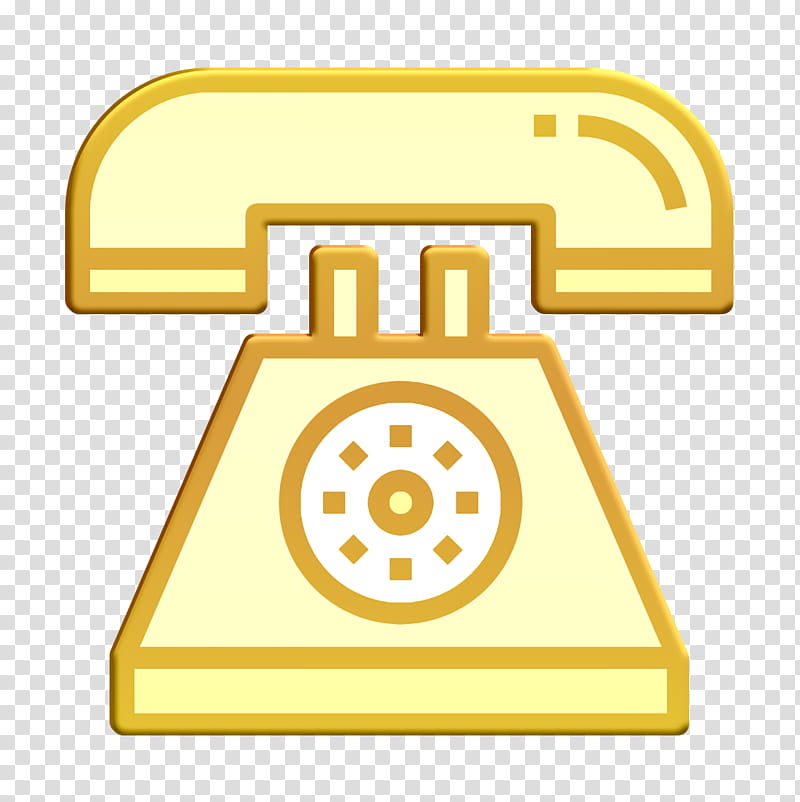 Phone icon Telephone icon Electronic Device icon, Yellow transparent background PNG clipart