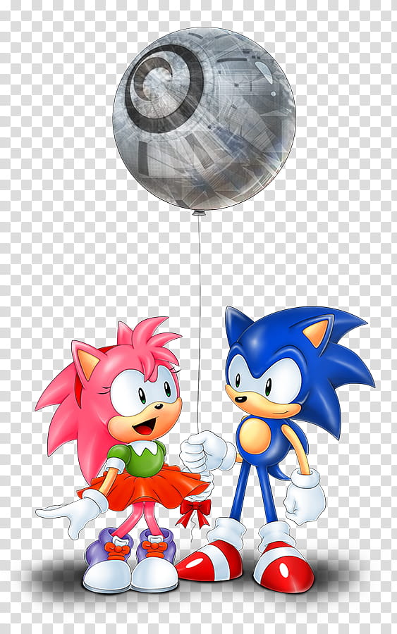 Little Planet Balloon, Sonic and Amy holding balloon transparent background PNG clipart