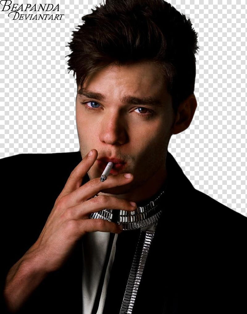 Dominic Sherwood, man smoking transparent background PNG clipart