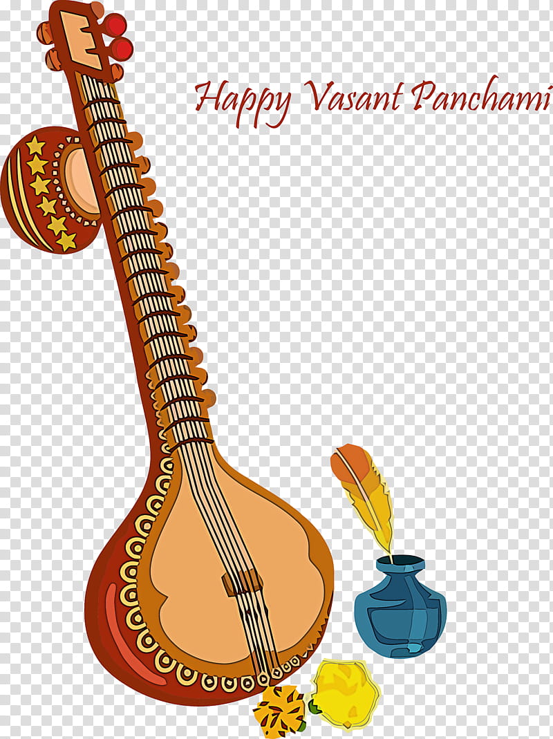 Vasant Panchami Basant Panchami Saraswati Puja, String Instrument, Musical Instrument, Plucked String Instruments, Veena, Saraswati Veena, Indian Musical Instruments, Bandurria transparent background PNG clipart