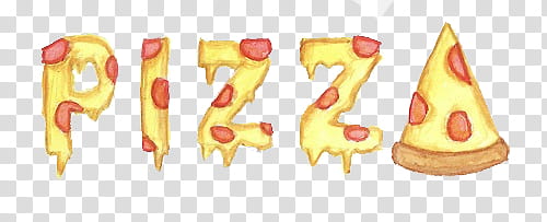 Overlays, Pizza text art transparent background PNG clipart