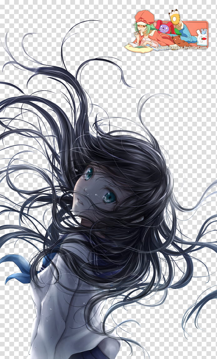 Sayonara (Original), Render, gray-haired female character transparent background PNG clipart